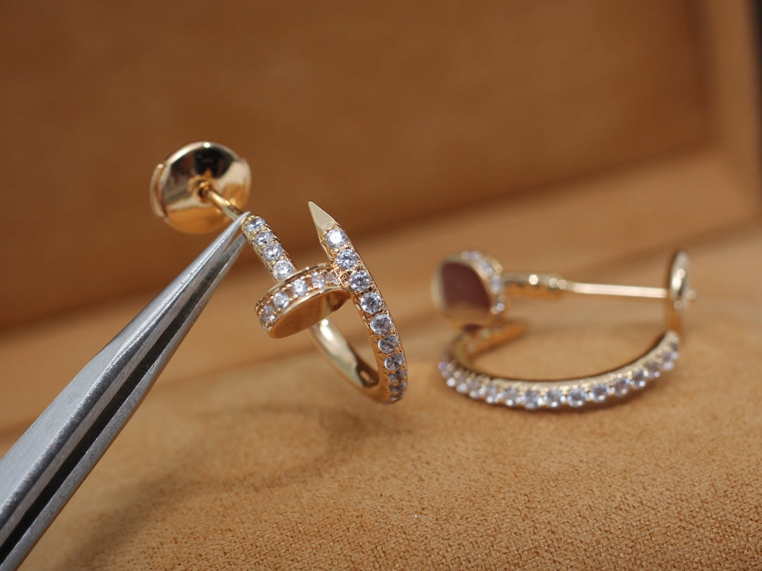 ¡®Star¡¯JUSTE EARRINGS 12.75MM PINK GOLD DIAMOND