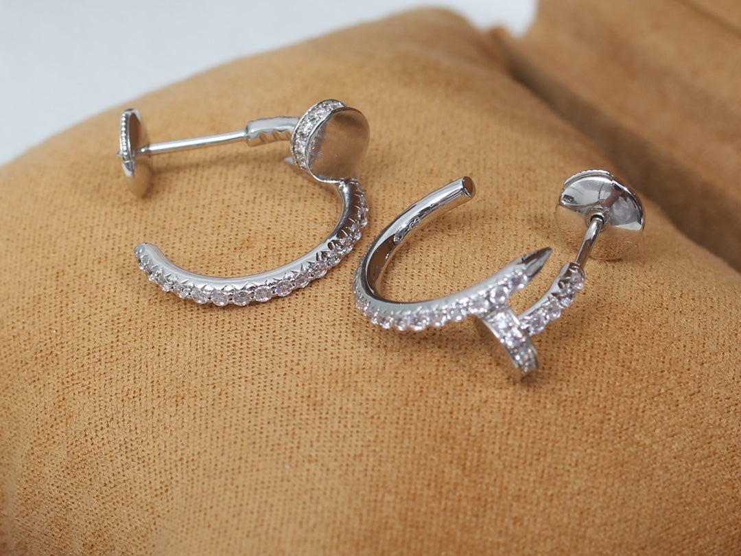 ¡®Star¡¯JUSTE EARRINGS 12.75MM SILVER DIAMOND