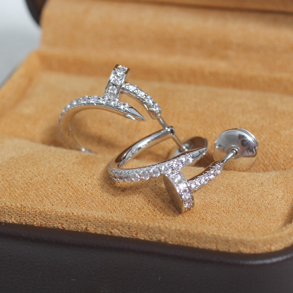 ¡®Star¡¯JUSTE EARRINGS 12.75MM SILVER DIAMOND