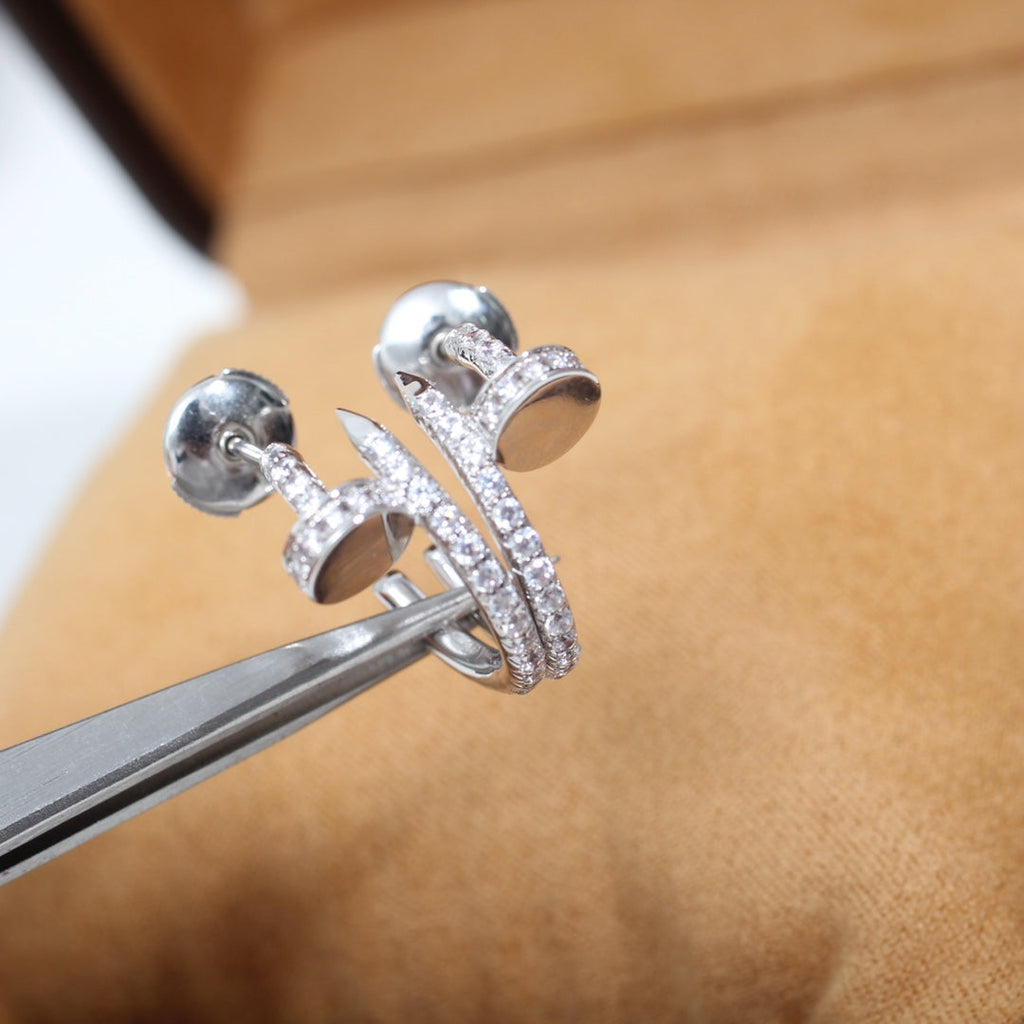 ¡®Star¡¯JUSTE EARRINGS 12.75MM SILVER DIAMOND