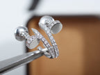 ¡®Star¡¯JUSTE EARRINGS 12.75MM SILVER DIAMOND