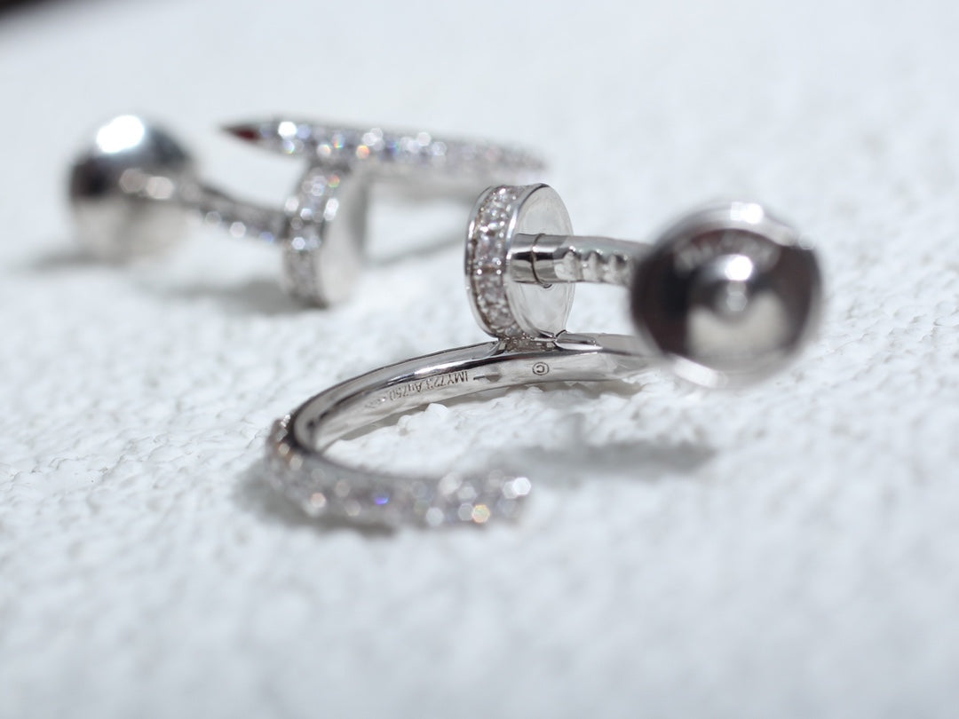 ¡®Star¡¯JUSTE EARRINGS 12.75MM SILVER DIAMOND