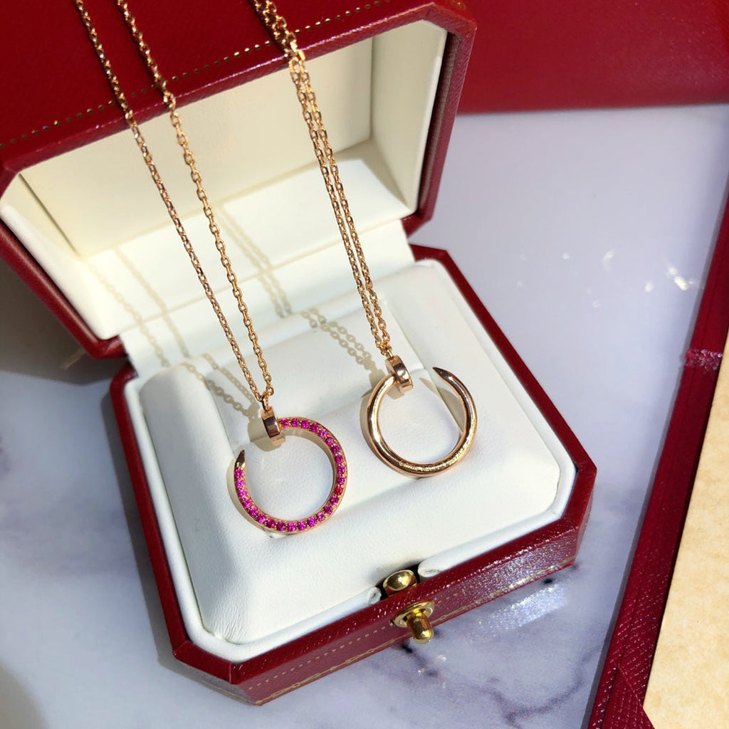 ¡®Star¡¯JUSTE NECKLACE GOLD RED DIAMONDS
