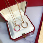 ¡®Star¡¯JUSTE NECKLACE GOLD RED DIAMONDS