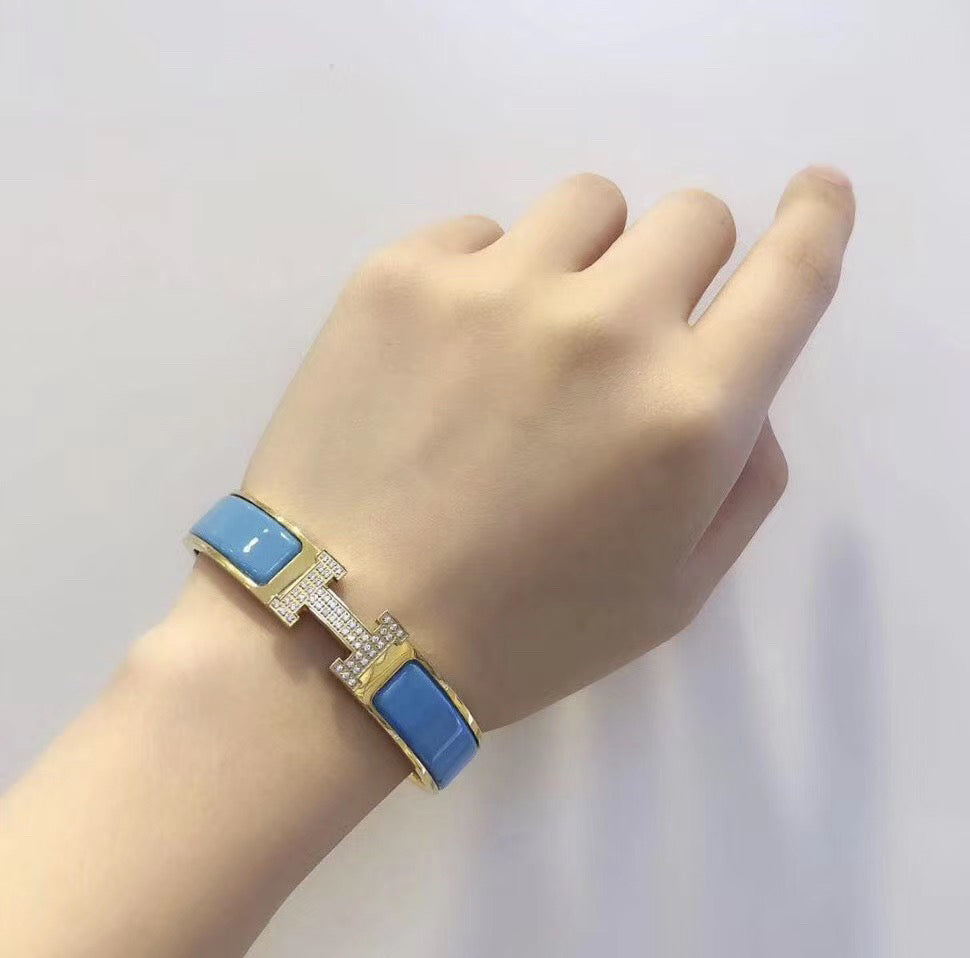 ¡®Star¡¯H CLOUD BLUE BRACELET GOLD DIAMOND