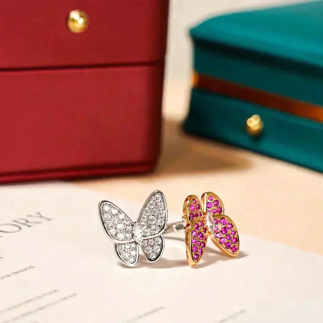 ¡®Star¡¯TWIN BUTTERFLY DIAMOND RING