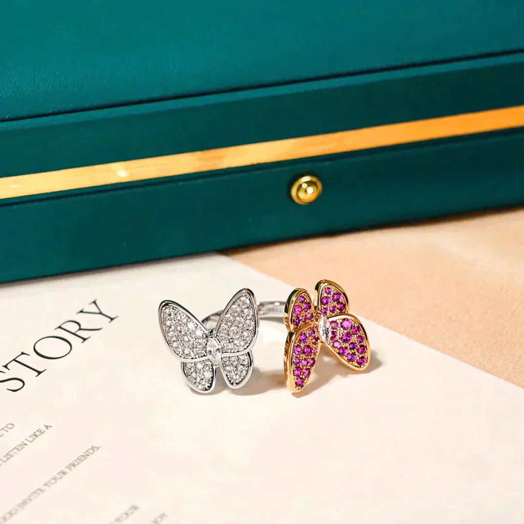 ¡®Star¡¯TWIN BUTTERFLY DIAMOND RING