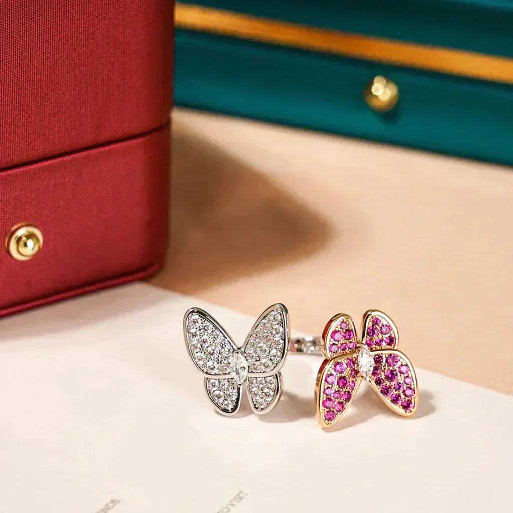 ¡®Star¡¯TWIN BUTTERFLY DIAMOND RING