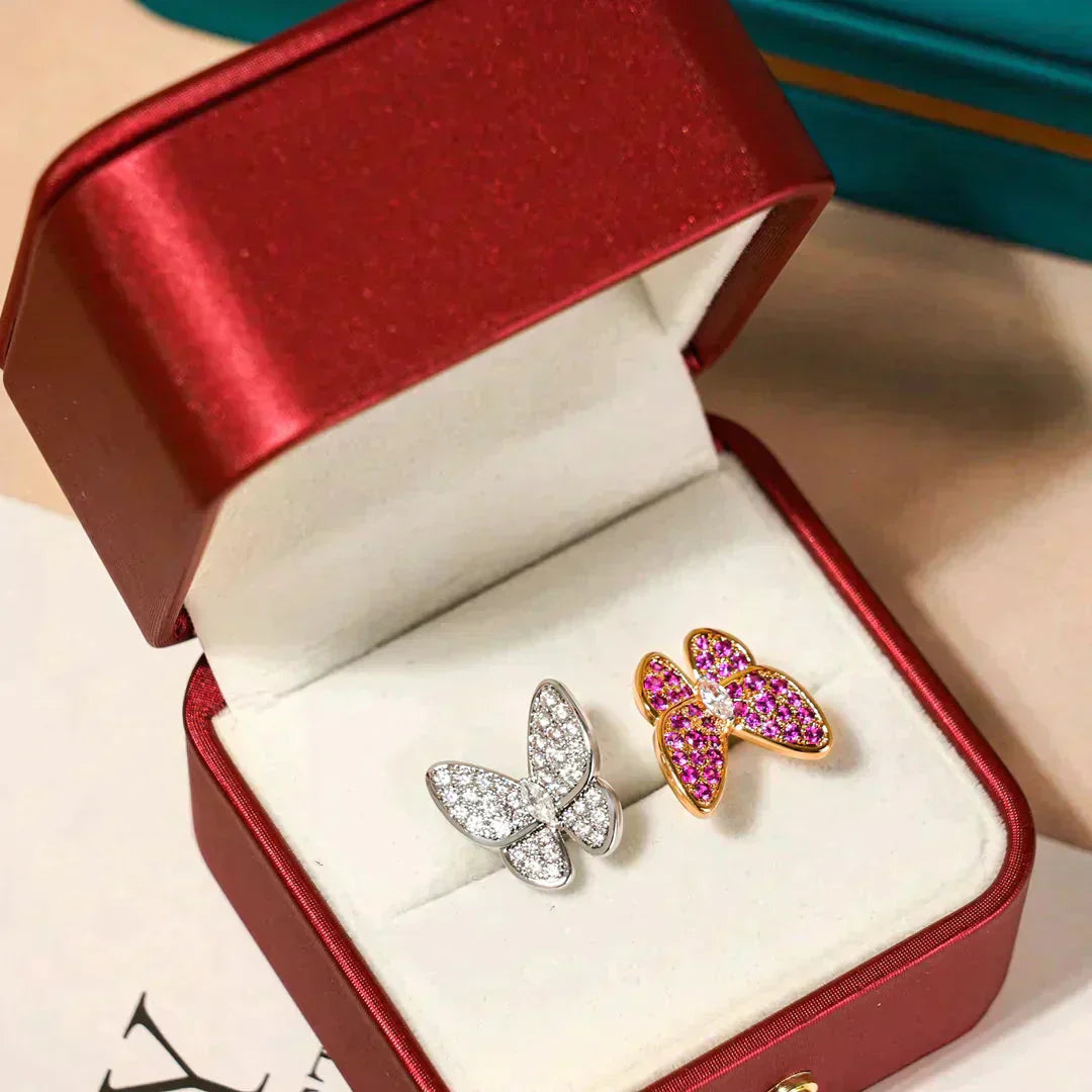 ¡®Star¡¯TWIN BUTTERFLY DIAMOND RING