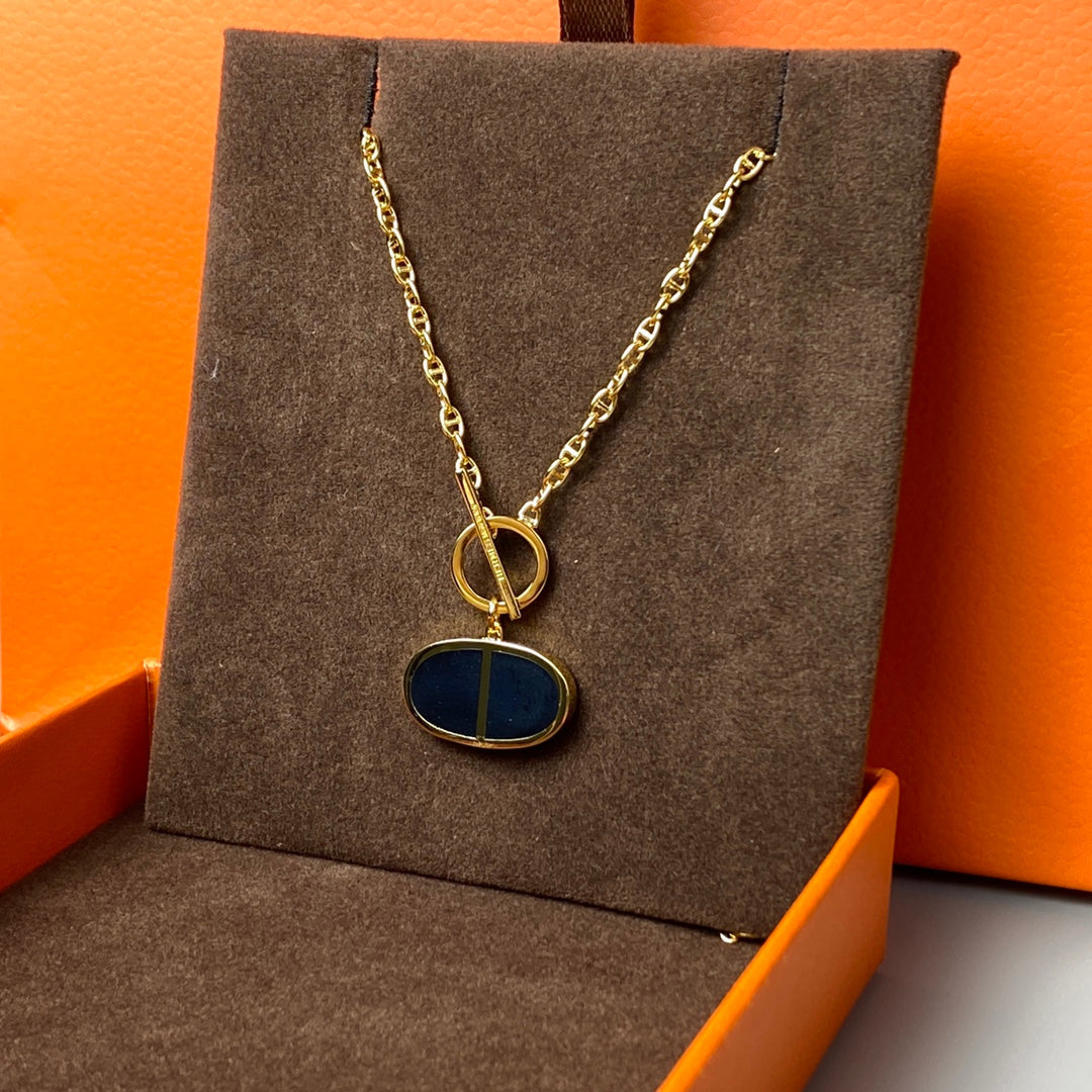 ¡®Star¡¯CHAINE VERSO BLACK CERAMIC NECKLACE