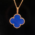 ¡®Star¡¯CLOVER 25MM NECKLACE TURQUOISE ROSE GOLD