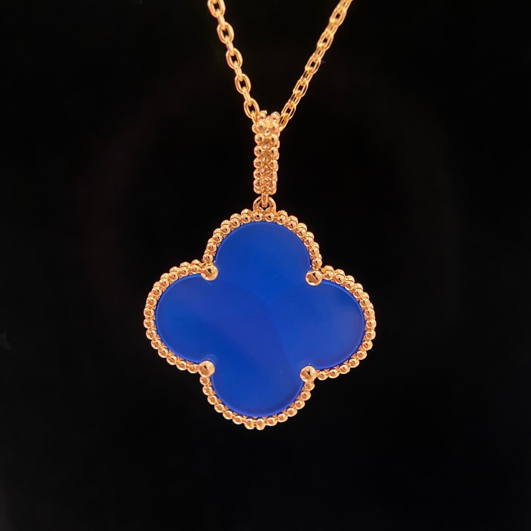 ¡®Star¡¯CLOVER 25MM NECKLACE TURQUOISE ROSE GOLD