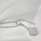 ¡®Star¡¯CLOVER 5 MOTIFS SILVER DIAMONDS NECKLACE