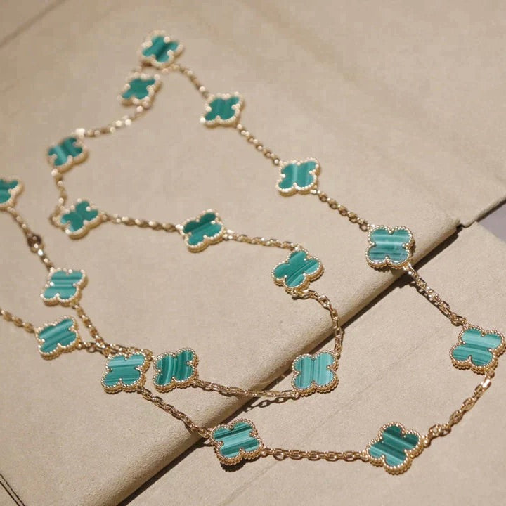 ¡®Star¡¯CLOVER 20 MOTIFS MALACHITE GOLD