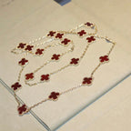 ¡®Star¡¯CLOVER 20 MOTIFS CARNELIAN NECKLACE