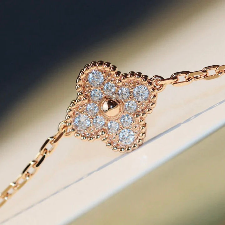 ¡®Star¡¯CLOVER 20 MOTIFS DARK MOP DIAMOND  NECKLACE