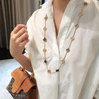 ¡®Star¡¯CLOVER 20 MOTIFS DARK MOP DIAMOND  NECKLACE