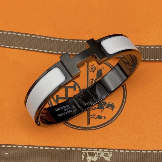 ¡®Moco¡¯H BRACELET 12MM BLACK WHITE CERAMIC