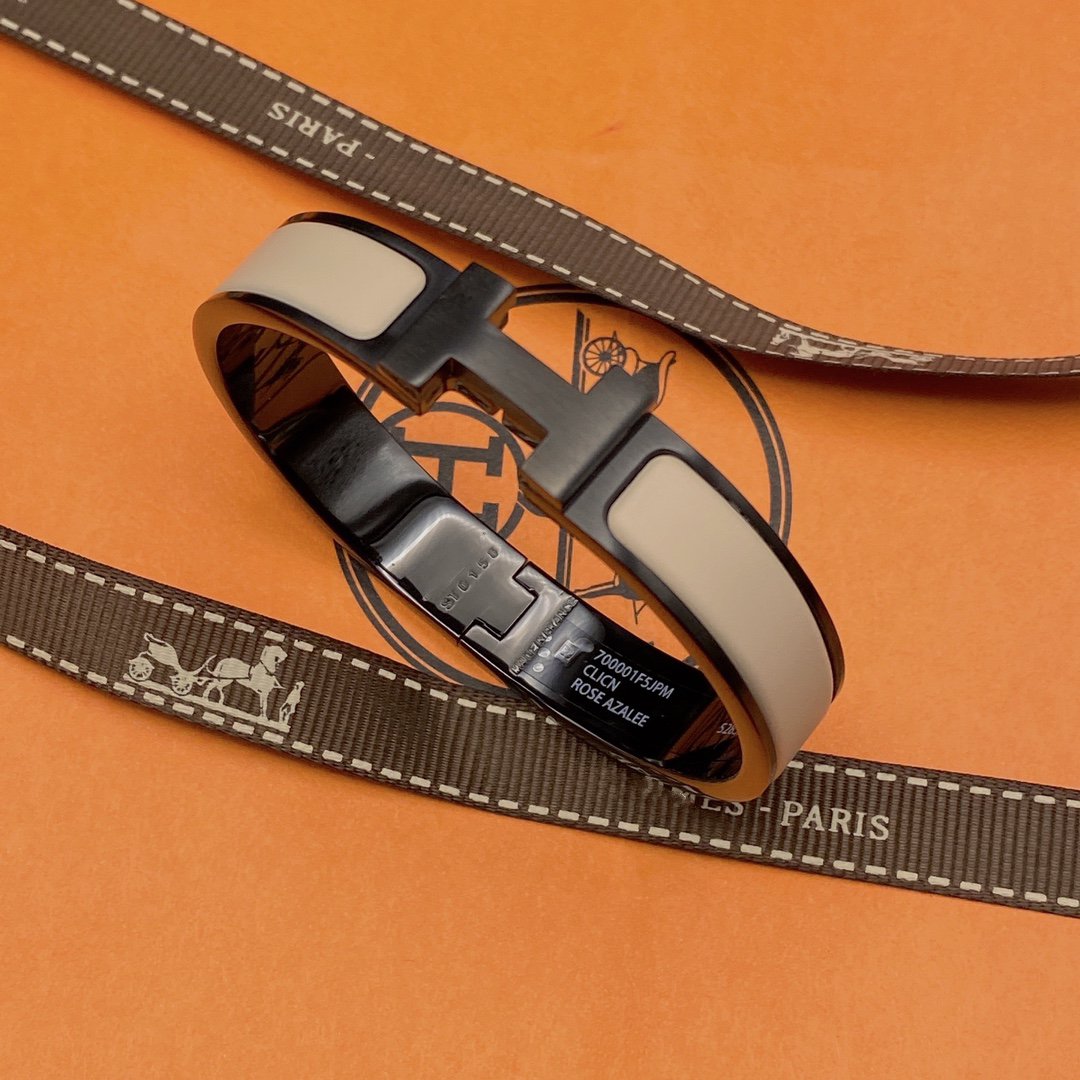 ¡®Star¡¯H BRACELET 12MM BLACK BEIGE CERAMIC