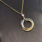 ¡®Star¡¯TRINITY SILVER GOLD PINK GOLD NECKLACE