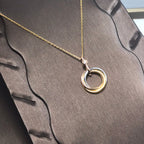 ¡®Star¡¯TRINITY SILVER GOLD PINK GOLD NECKLACE