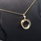 ¡®Star¡¯TRINITY SILVER GOLD PINK GOLD NECKLACE