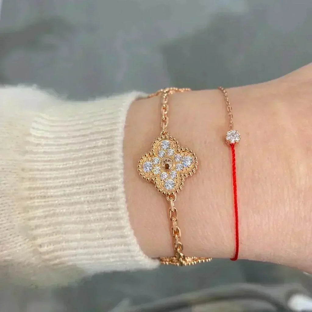 [Star] New  CLOVER 5 MOTIF FULL DIAMOND BRACELET COLLECTION