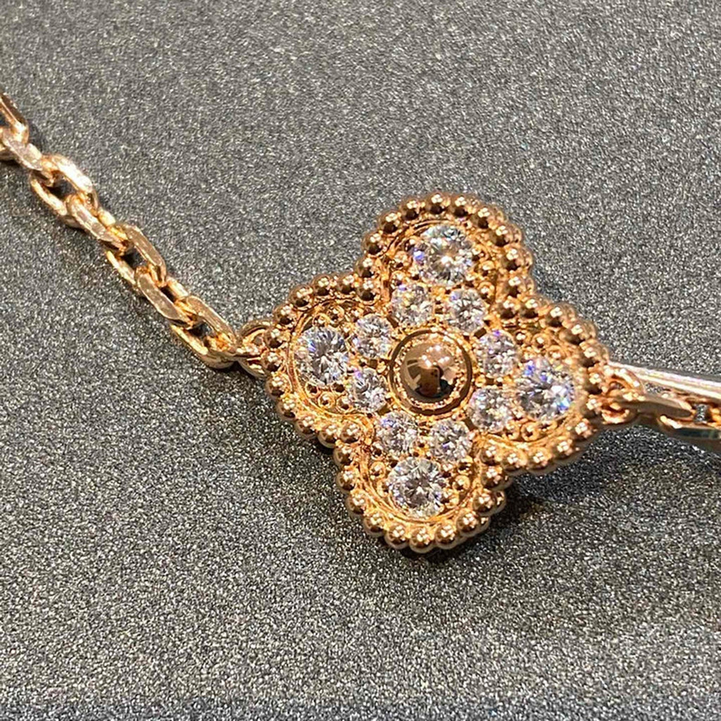 [Star] New  CLOVER 5 MOTIF FULL DIAMOND BRACELET COLLECTION