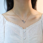 ¡®Star¡¯VOLT SILVER DIAMOND PEDANT NECKLACE