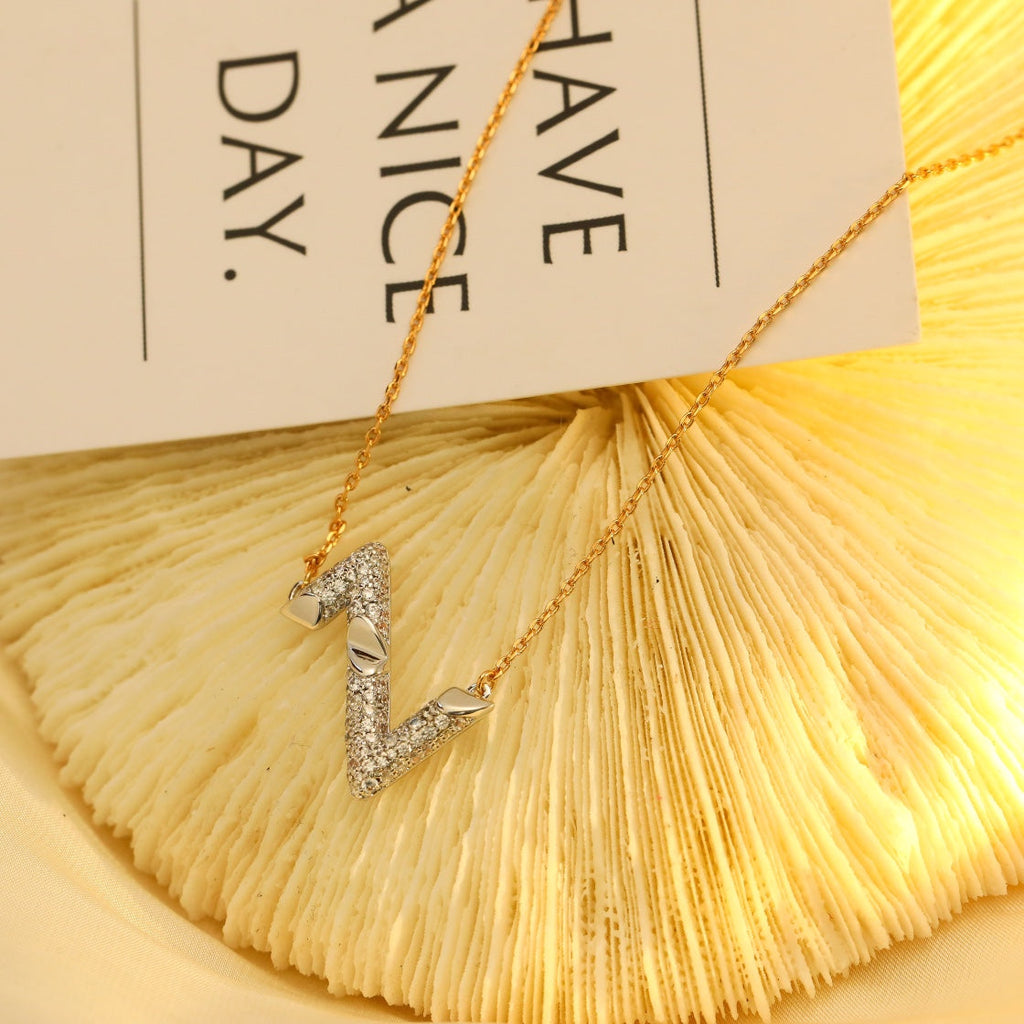 ¡®Star¡¯VOLT SILVER DIAMOND PEDANT NECKLACE