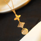 ¡®Star¡¯STAR AND SUN DIAMOND PINK GOLD NECKLACE