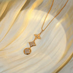 ¡®Star¡¯STAR AND SUN DIAMOND PINK GOLD NECKLACE
