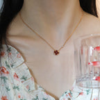 ¡®Star¡¯SUN PEDANT PINK GOLD 1 DIAMOND NECKLACE