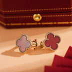 ¡®Star¡¯CLOVER MEDIUM 1 MOTIFS CARNELIAN  EARRINGS