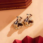 ¡®Star¡¯CLOVER MEDIUM 1 MOTIFS CARNELIAN  EARRINGS