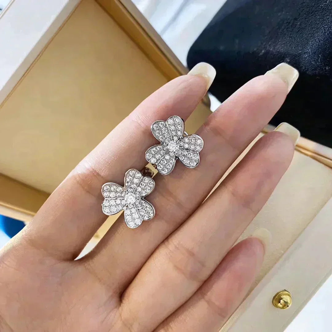 ¡®Star¡¯CLOVER COMOS DIAMOND EARRINGS SILVER