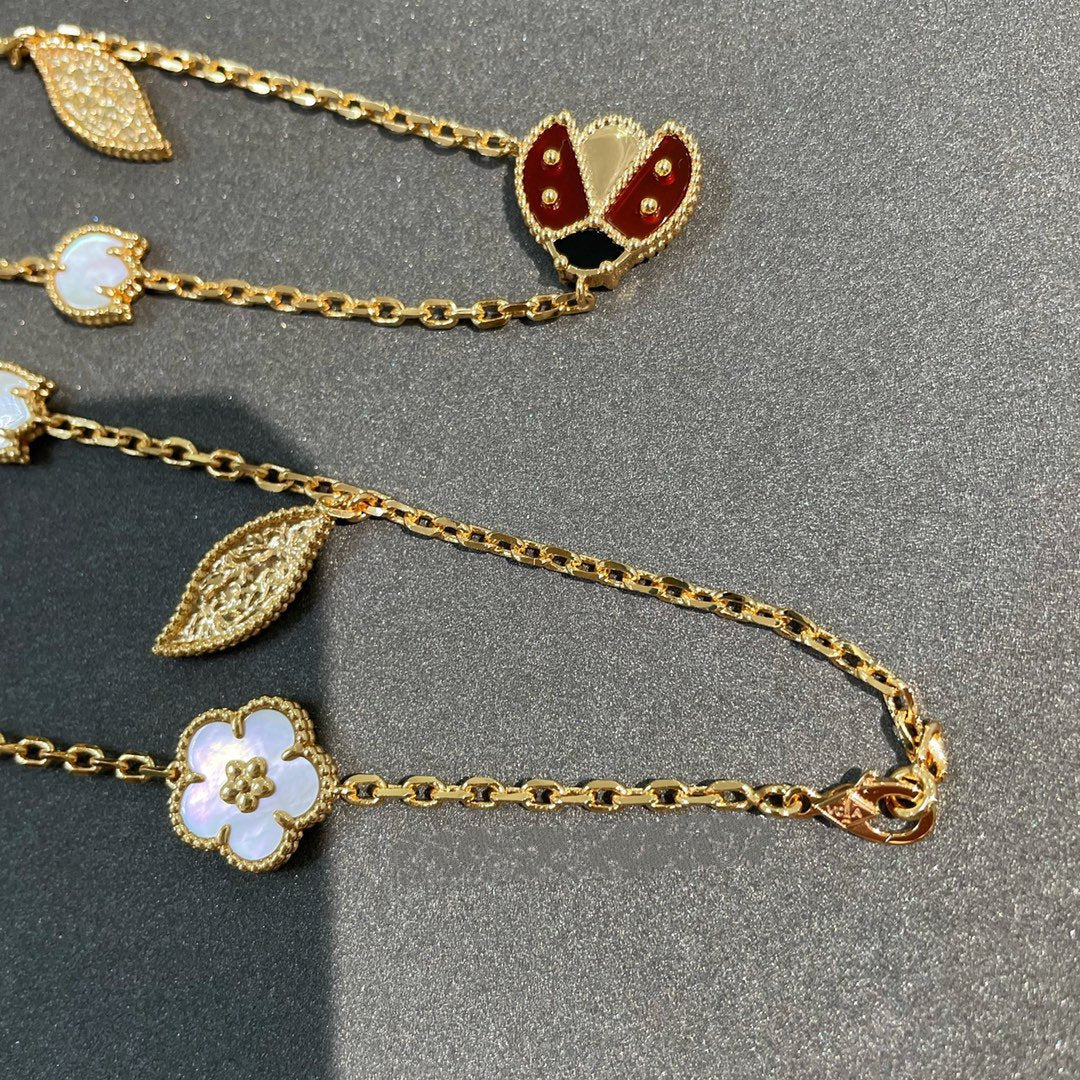 ¡®Star¡¯LUCKY SPRING 15 MOTIFS GOLD NECKLACE