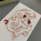 ¡®Star¡¯LUCKY SPRING 15 MOTIFS ROSE GOLD NECKLACE