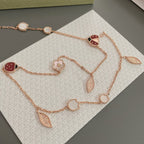 ¡®Star¡¯LUCKY SPRING 15 MOTIFS ROSE GOLD NECKLACE