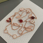 ¡®Star¡¯LUCKY SPRING 15 MOTIFS ROSE GOLD NECKLACE
