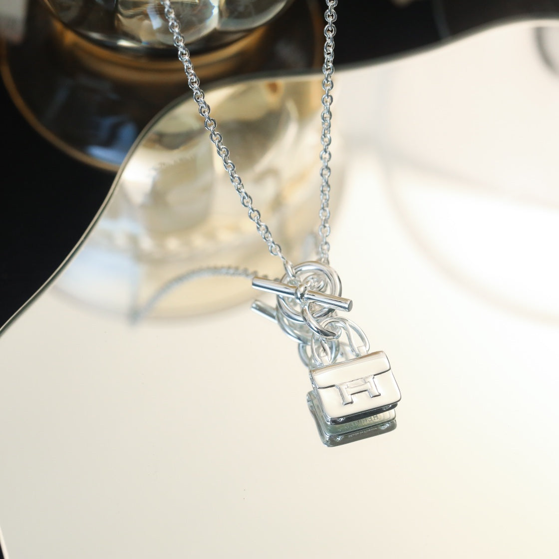 ¡®Star¡¯POP H PEDANT SILVER NECKLACE
