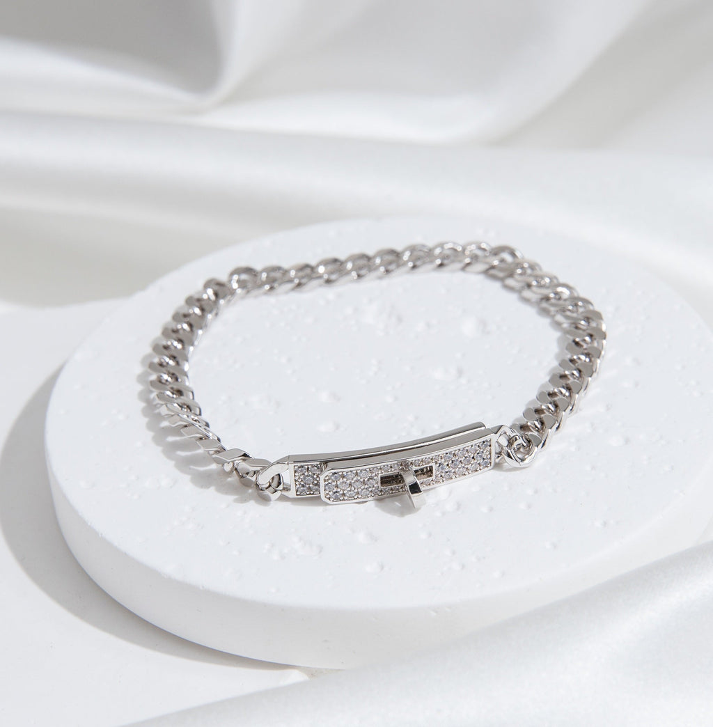 ¡®Star¡¯KELLY CHAIN SILVER DIAMOND BRACELET