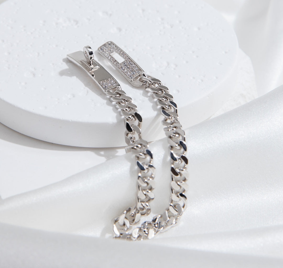 ¡®Star¡¯KELLY CHAIN SILVER DIAMOND BRACELET