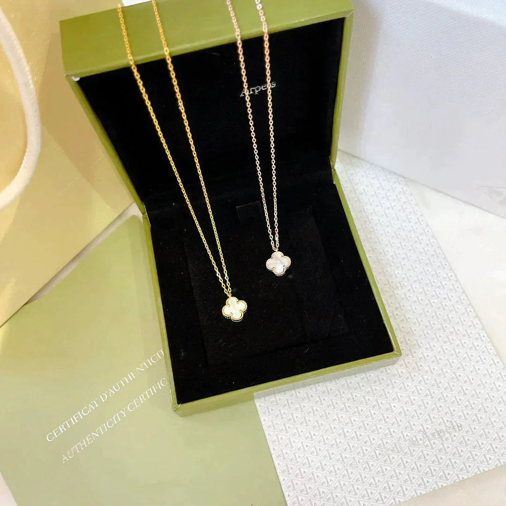 ¡®Star¡¯CLOVER MINI 9.5MM WHITE MOTHER-OF-PEARL NECKLACE
