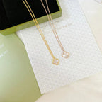 ¡®Star¡¯CLOVER MINI 9.5MM WHITE MOTHER-OF-PEARL NECKLACE