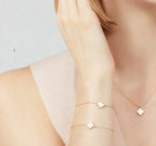 ¡®Star¡¯CLOVER MINI 9.5MM WHITE MOTHER-OF-PEARL NECKLACE