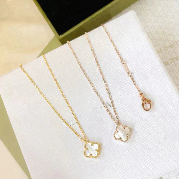 ¡®Star¡¯CLOVER MINI 9.5MM WHITE MOTHER-OF-PEARL NECKLACE
