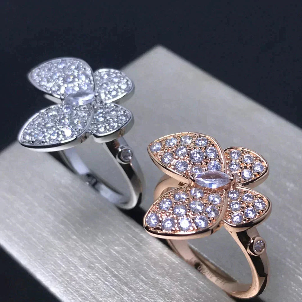 ¡®Star¡¯BUTTERFLY PINK GOLD DIAMOND RING