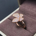 ¡®Star¡¯BUTTERFLY PINK GOLD DIAMOND RING