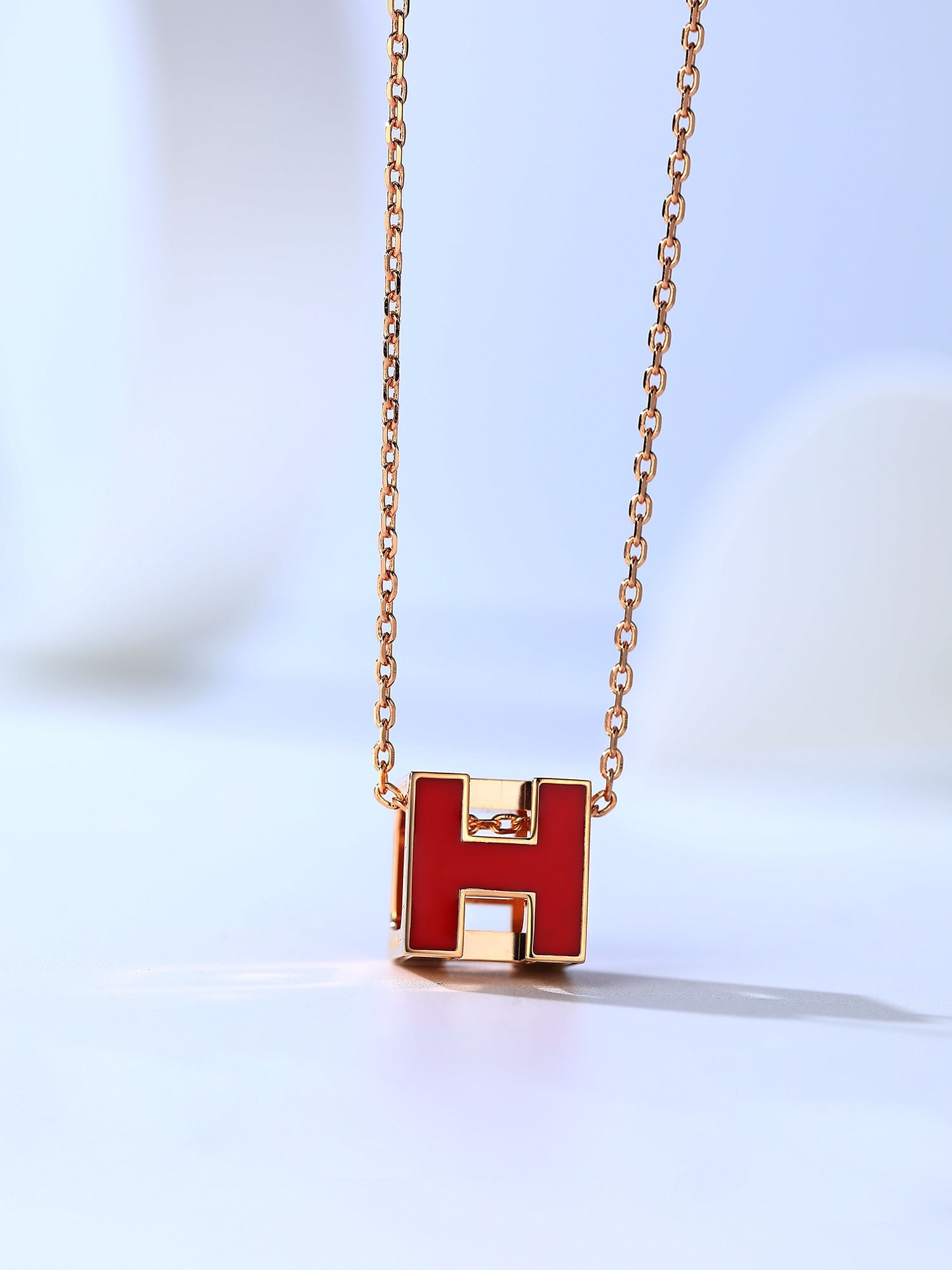 ¡®Star¡¯H CAGE PINK GOLD NECKLACE